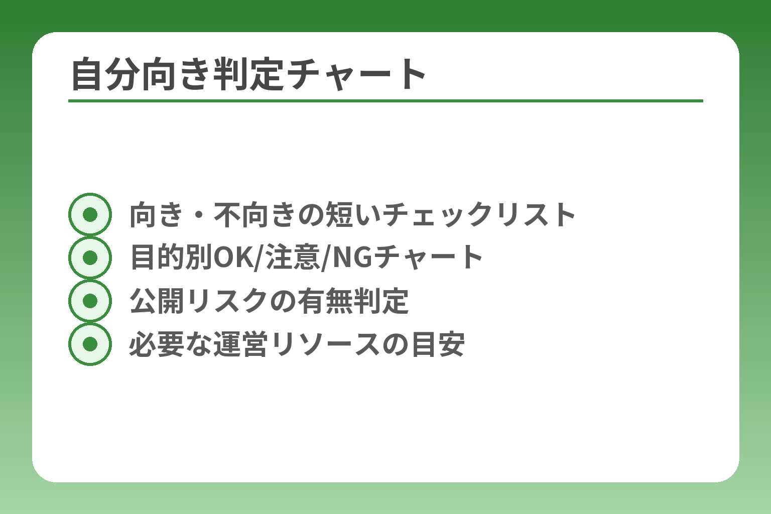 自分向き判定チャート