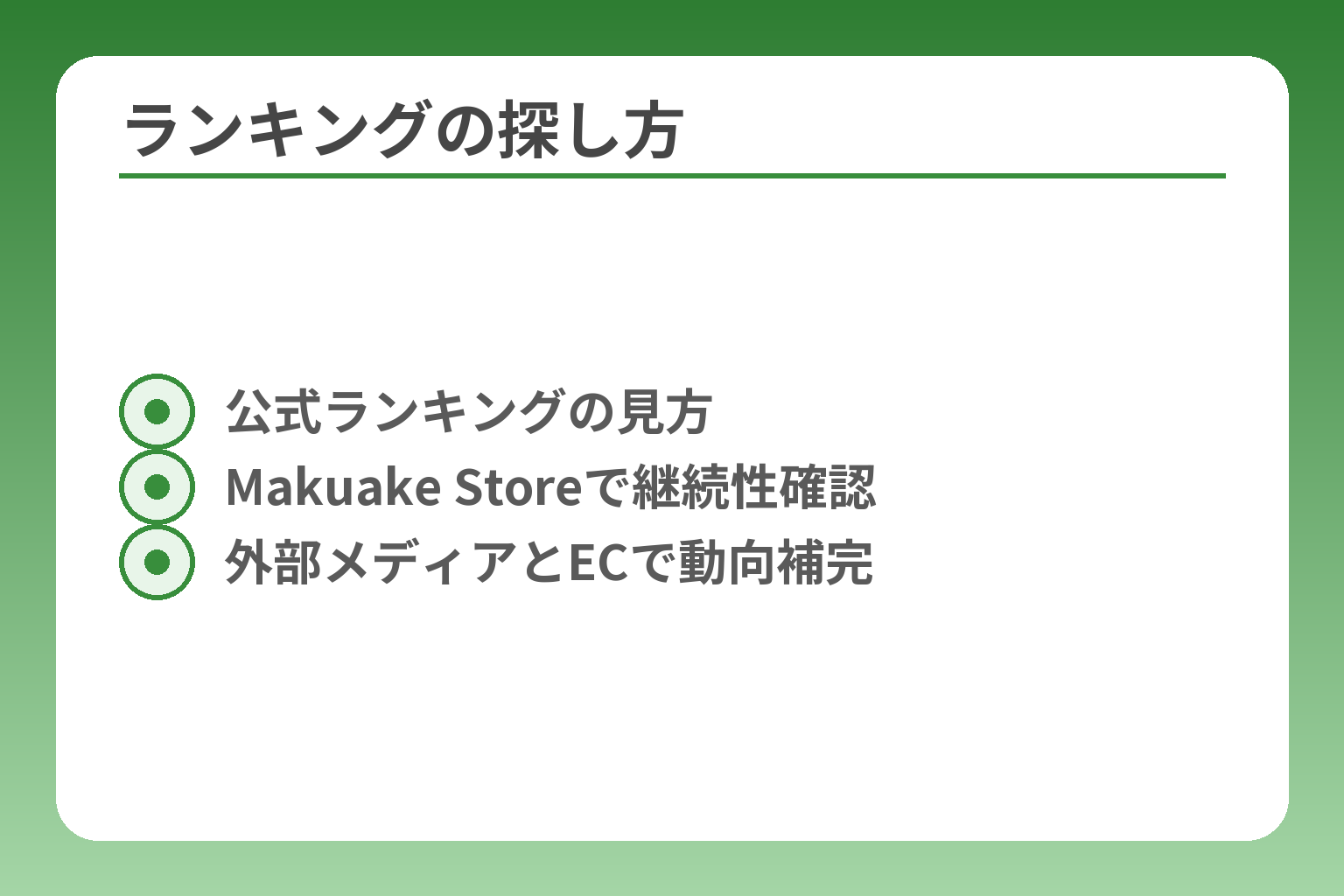 ランキングの探し方