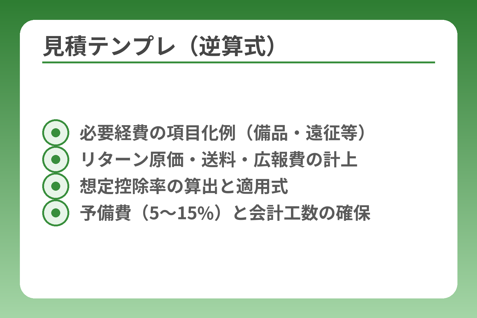 見積テンプレ（逆算式）