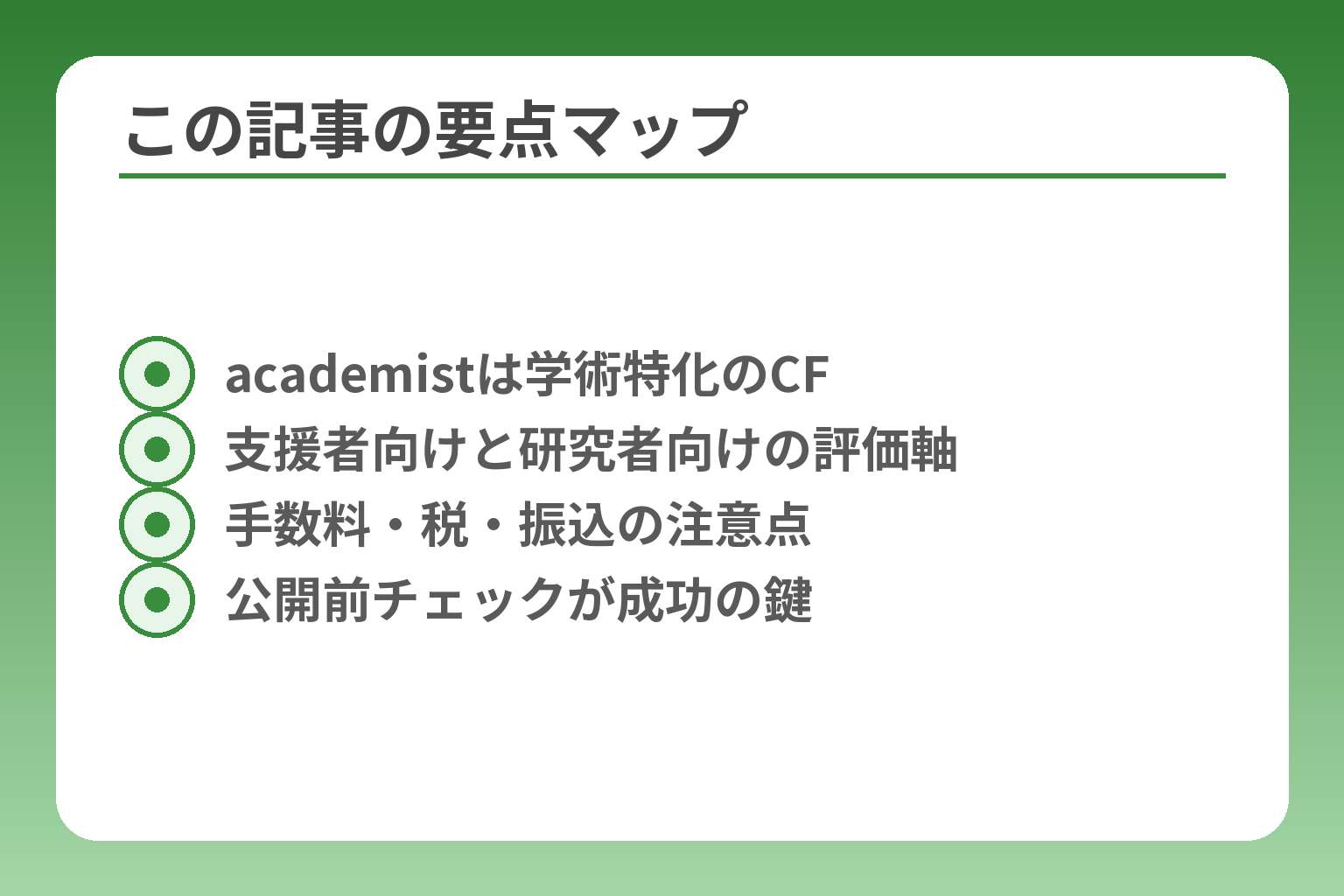 この記事の要点マップ