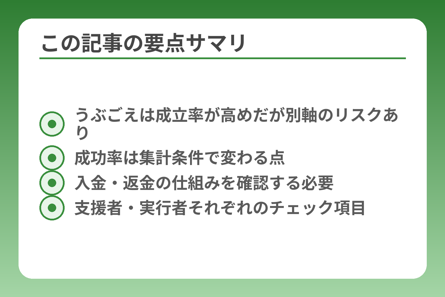 この記事の要点サマリ