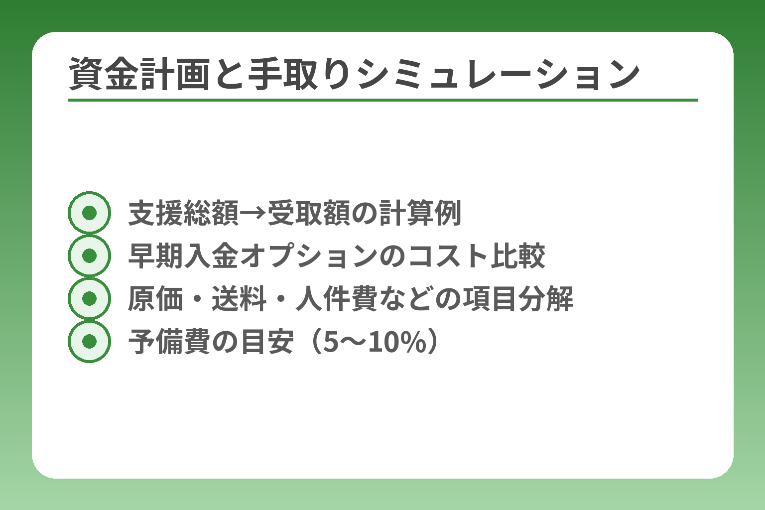 資金計画と手取りシミュレーション