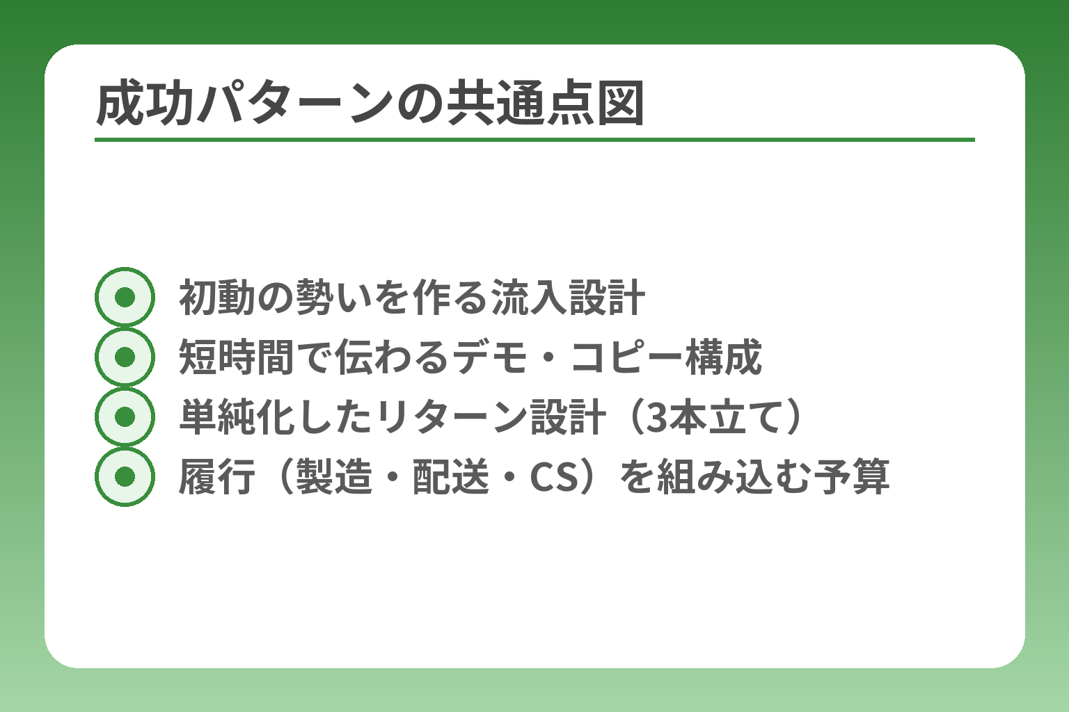 成功パターンの共通点図