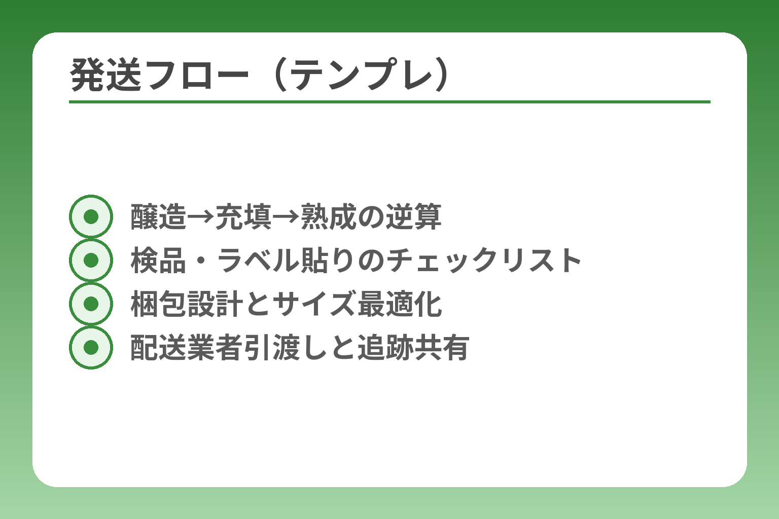 発送フロー（テンプレ）
