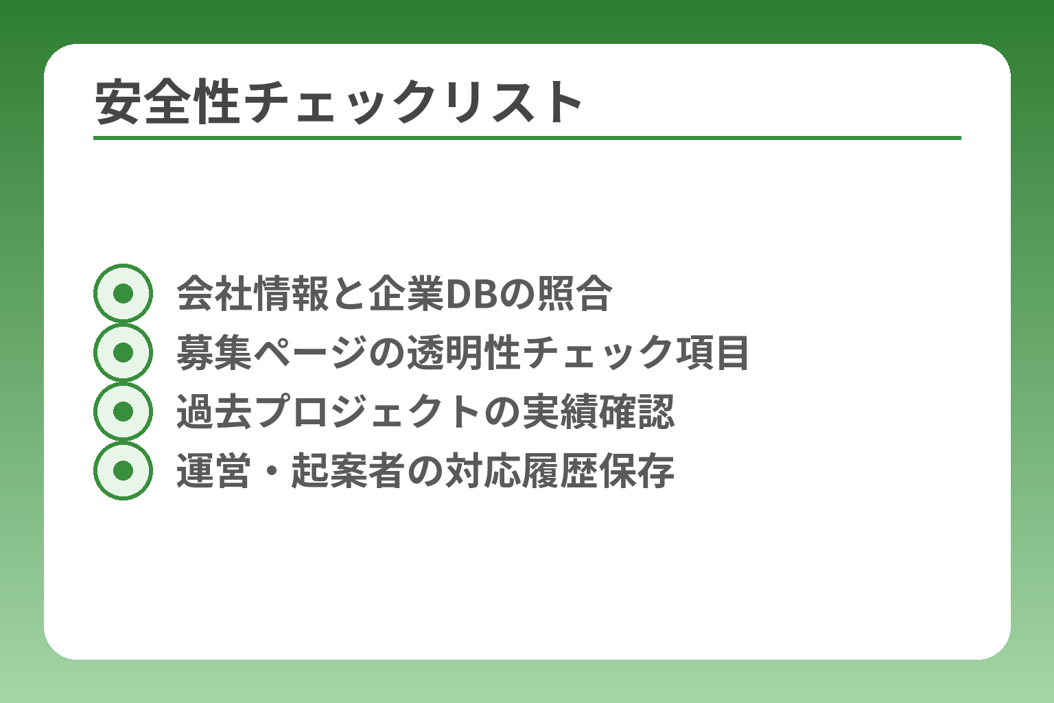 安全性チェックリスト