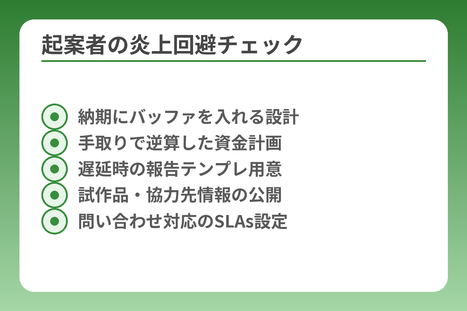 起案者の炎上回避チェック