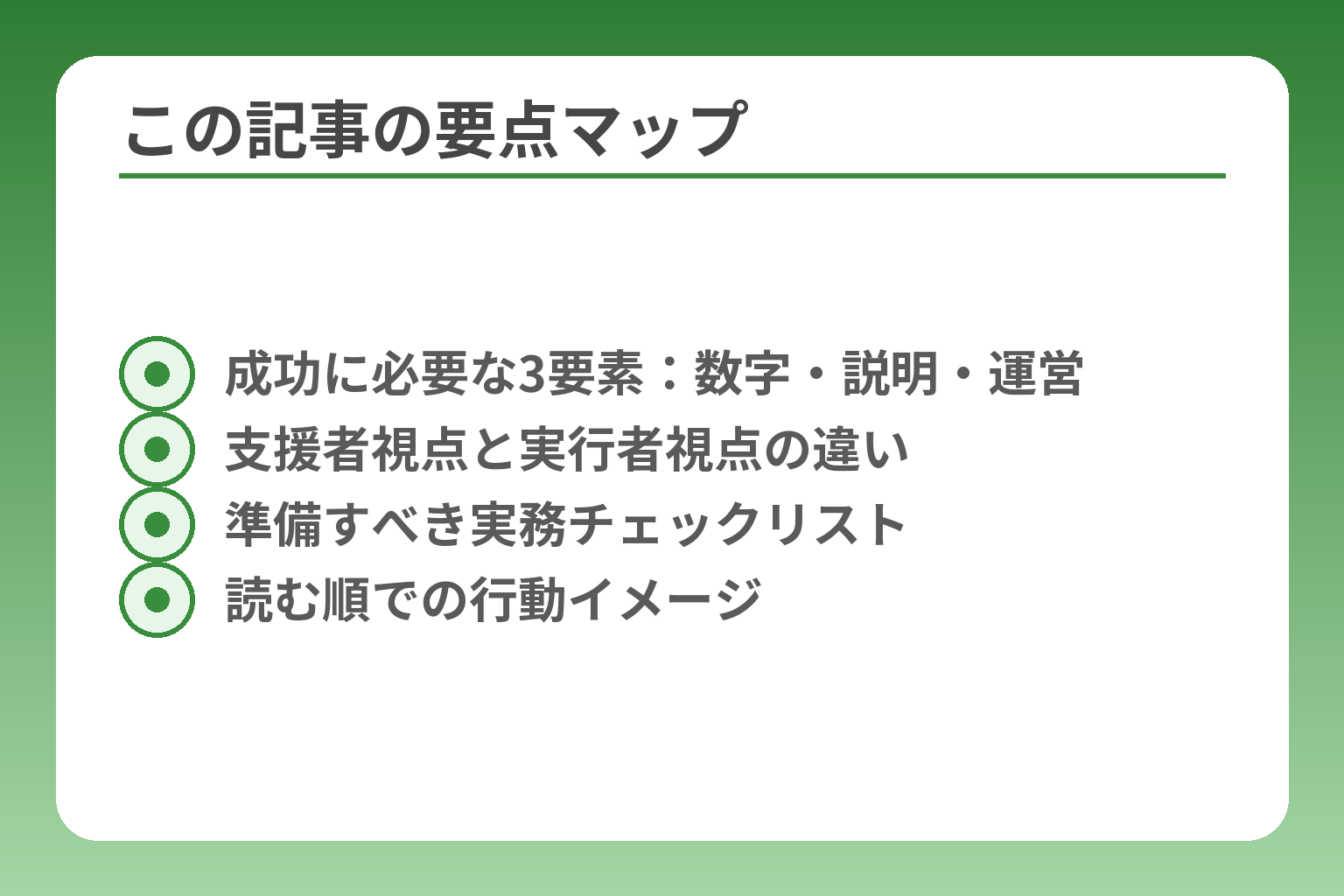 この記事の要点マップ