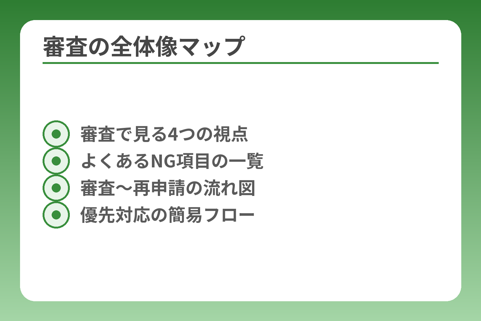 審査の全体像マップ
