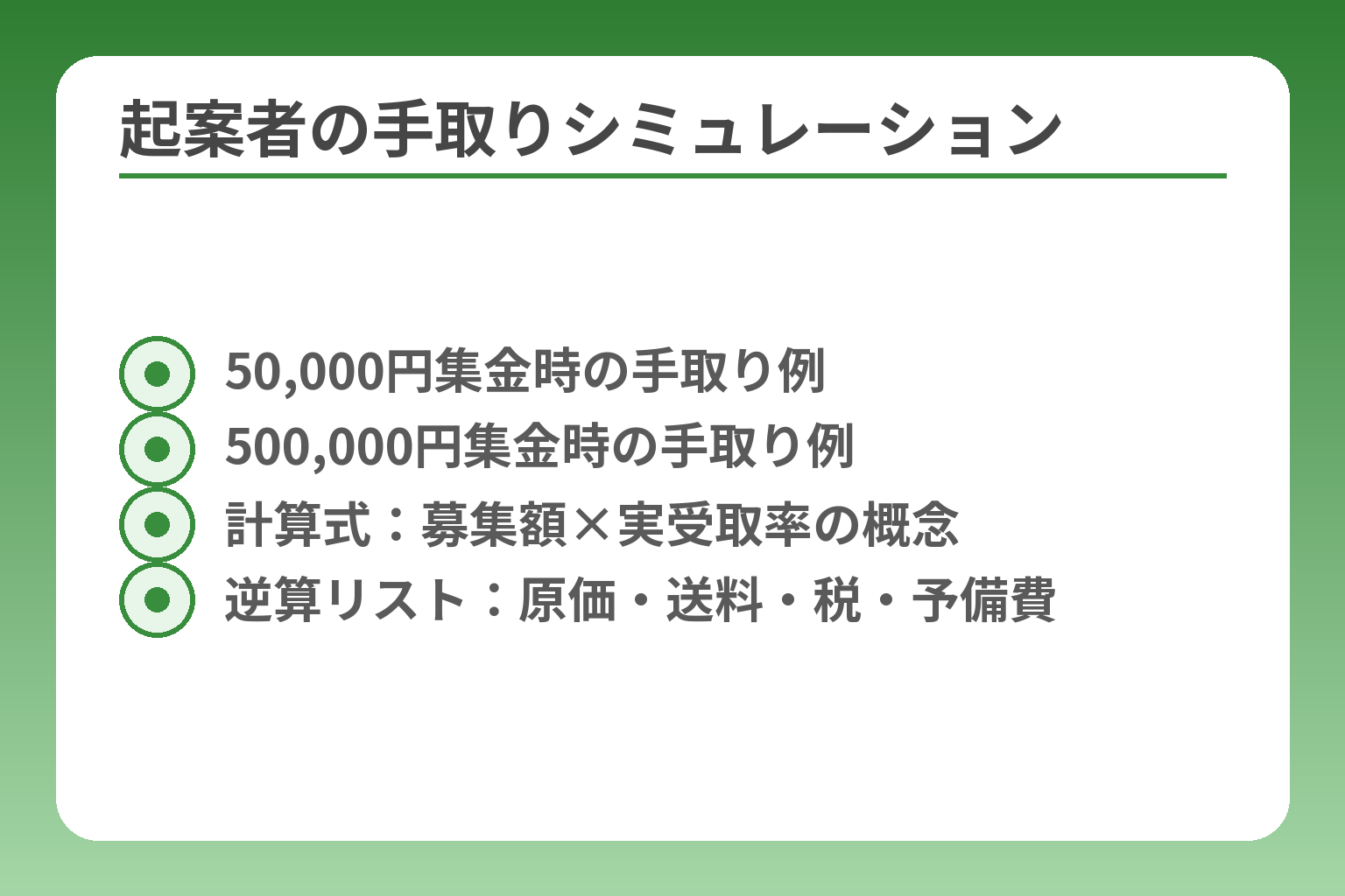 起案者の手取りシミュレーション