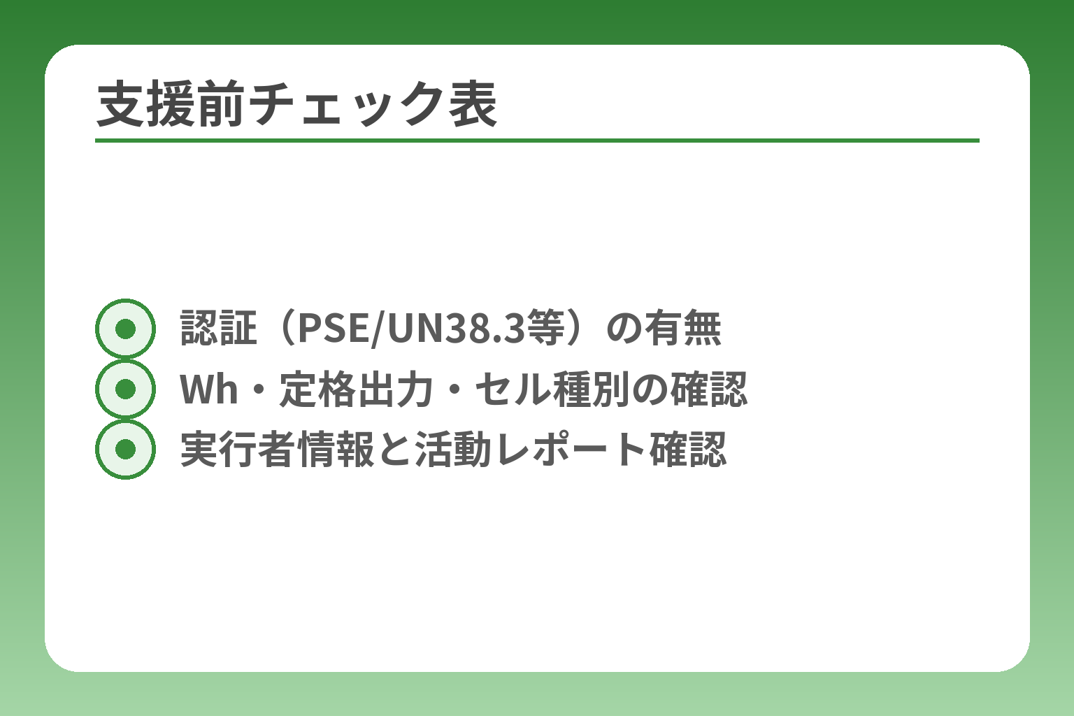 支援前チェック表