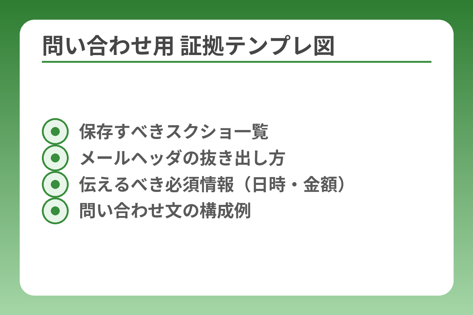 問い合わせ用 証拠テンプレ図