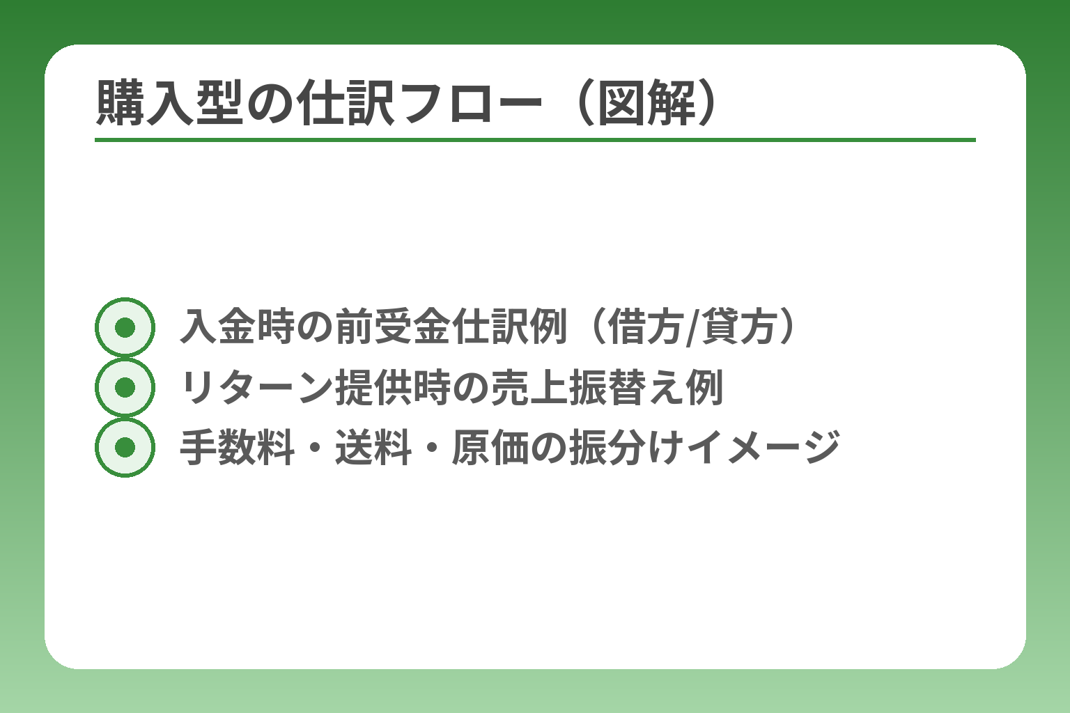 購入型の仕訳フロー（図解）