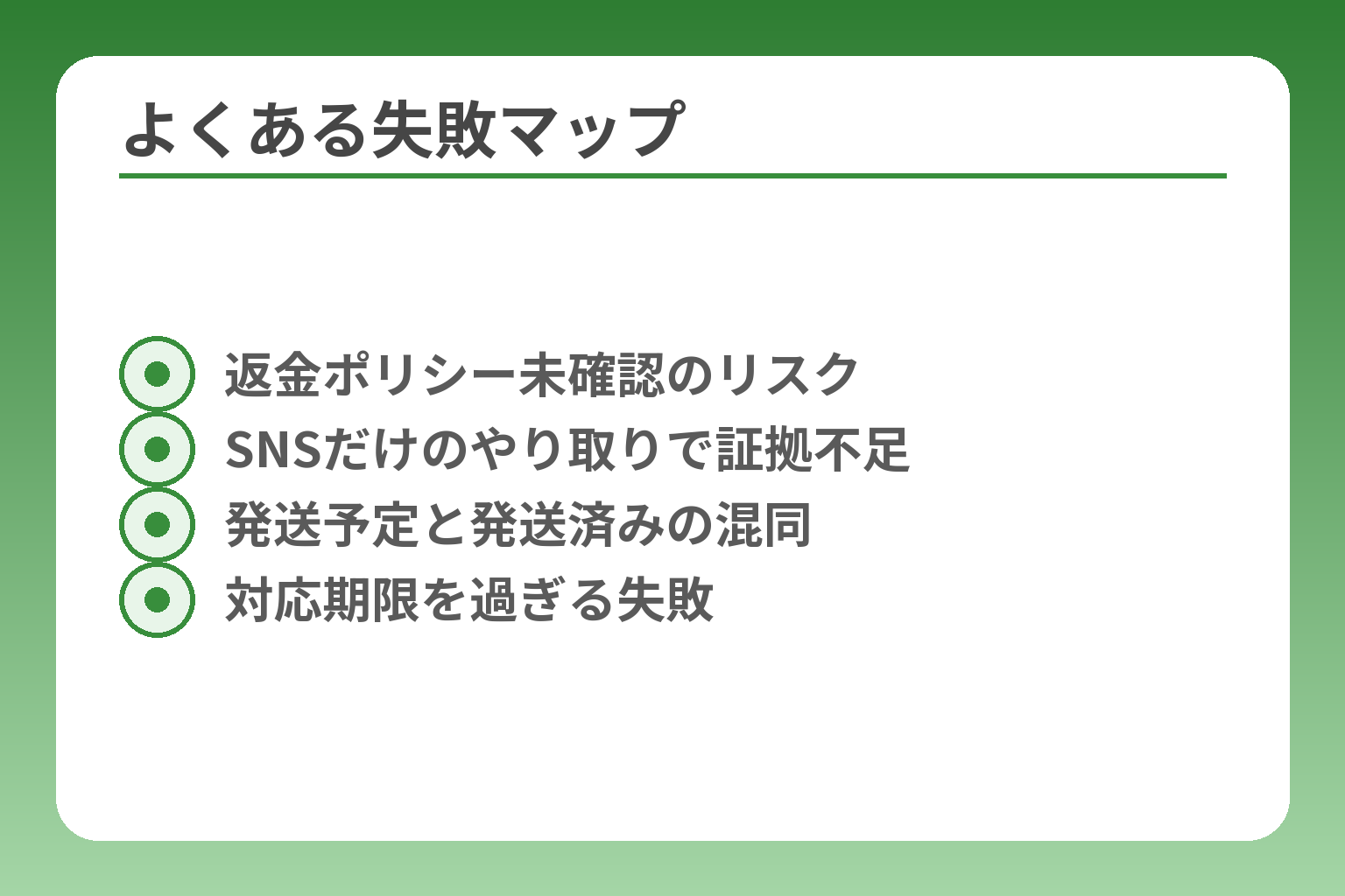 よくある失敗マップ