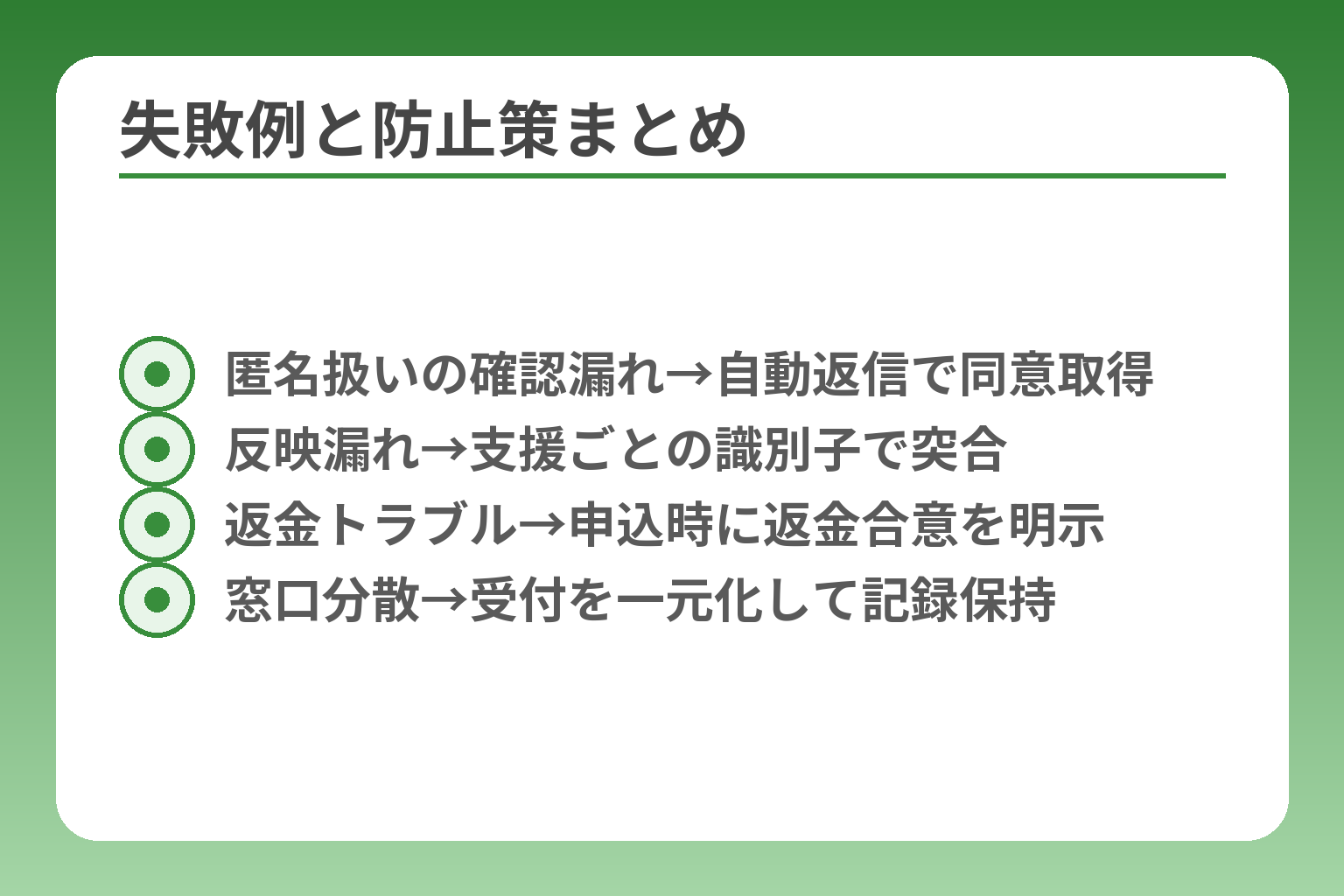 失敗例と防止策まとめ