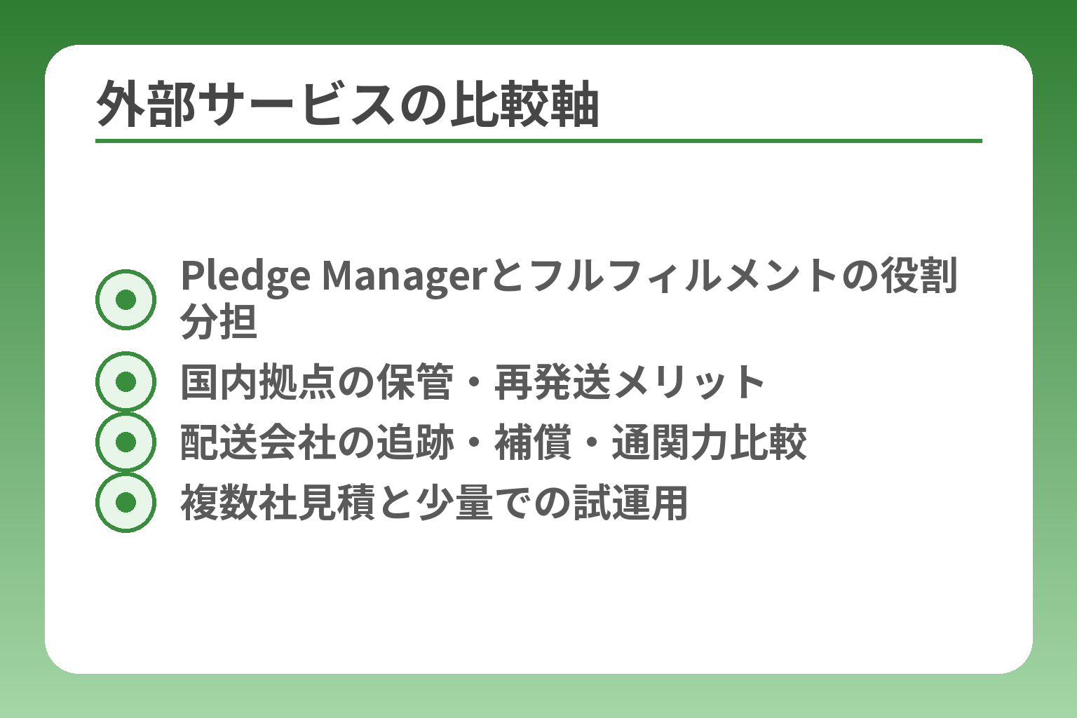 外部サービスの比較軸