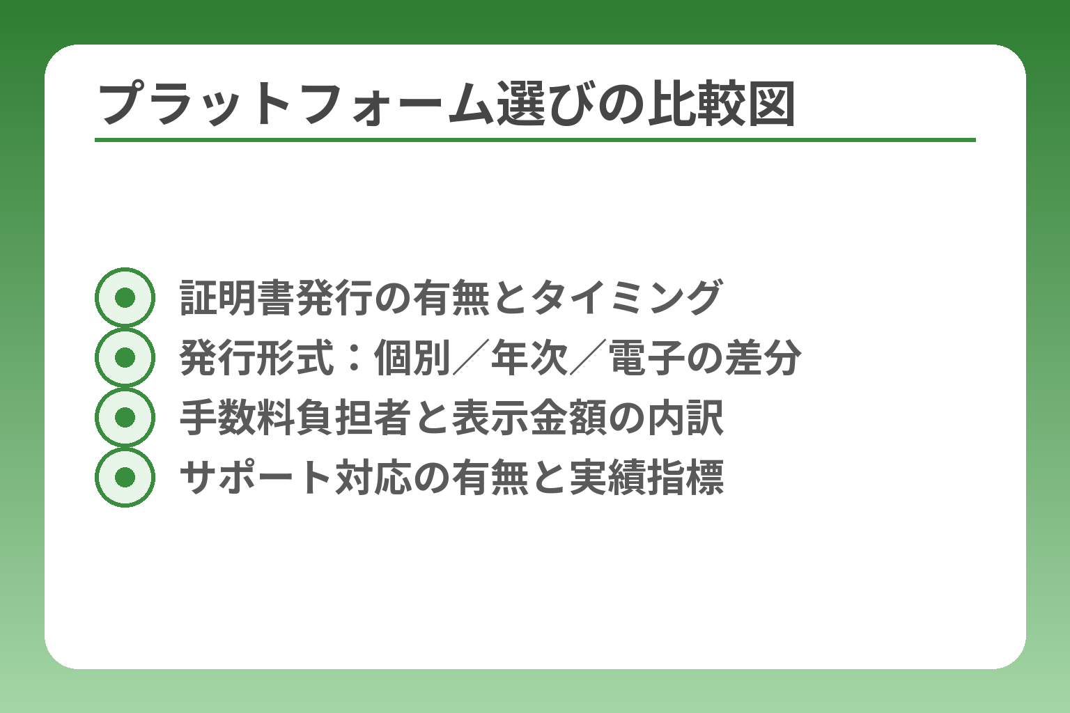 プラットフォーム選びの比較図