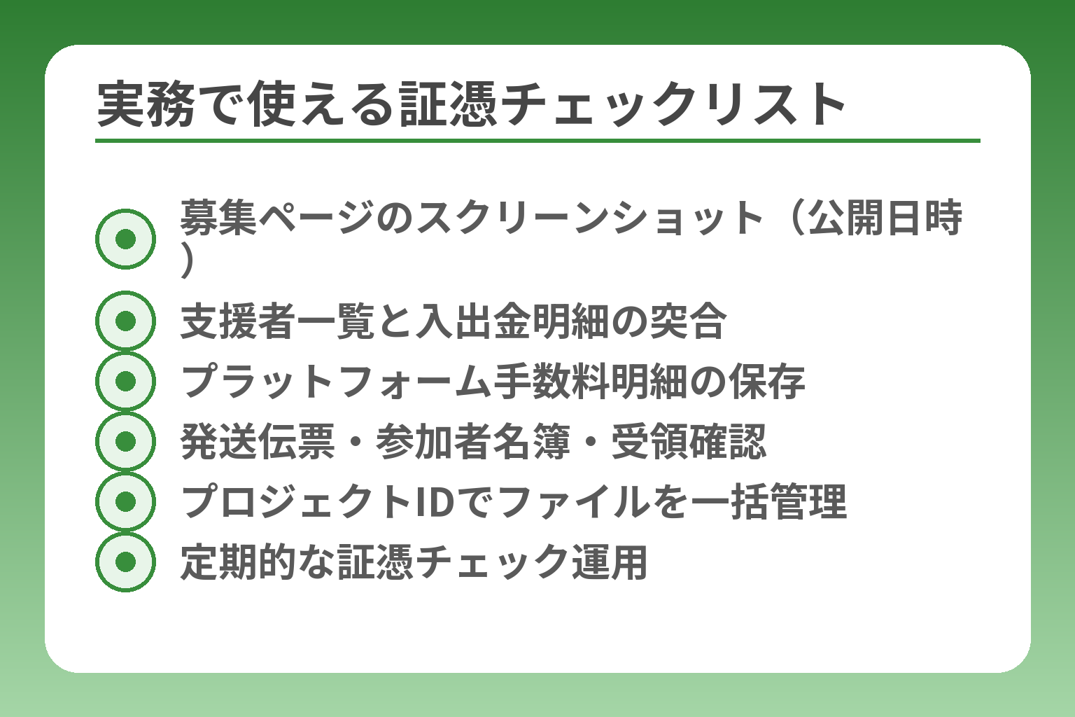 実務で使える証憑チェックリスト