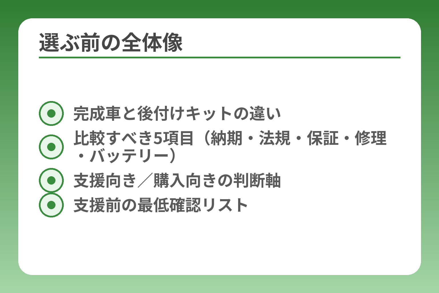 選ぶ前の全体像