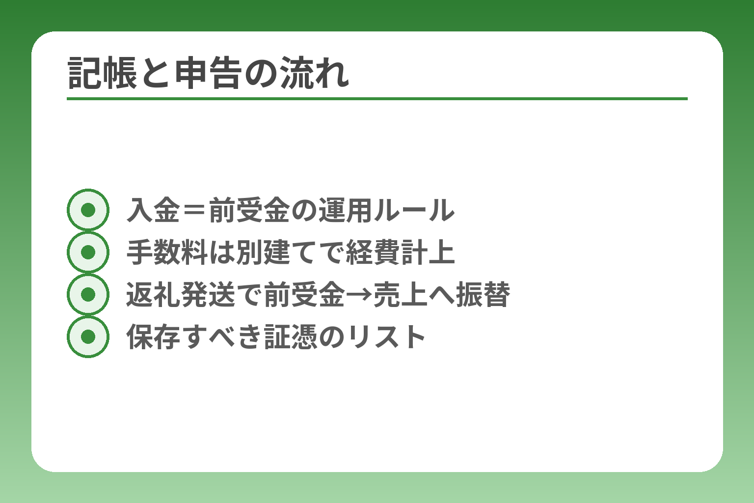 記帳と申告の流れ