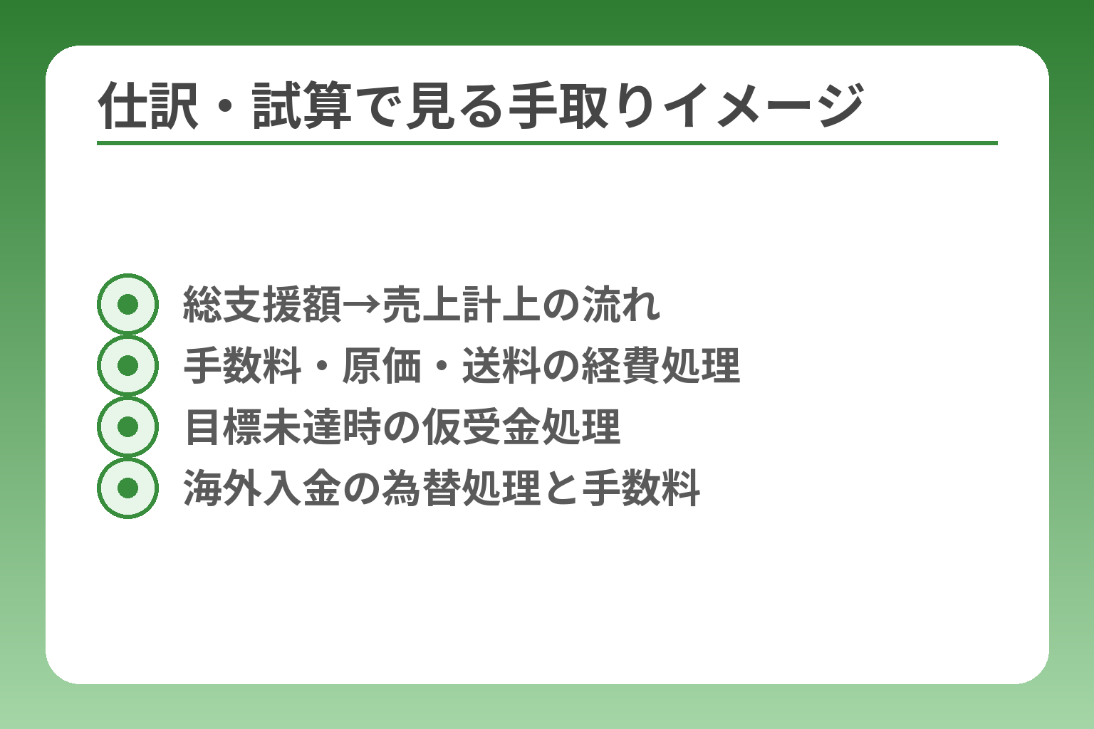 仕訳・試算で見る手取りイメージ