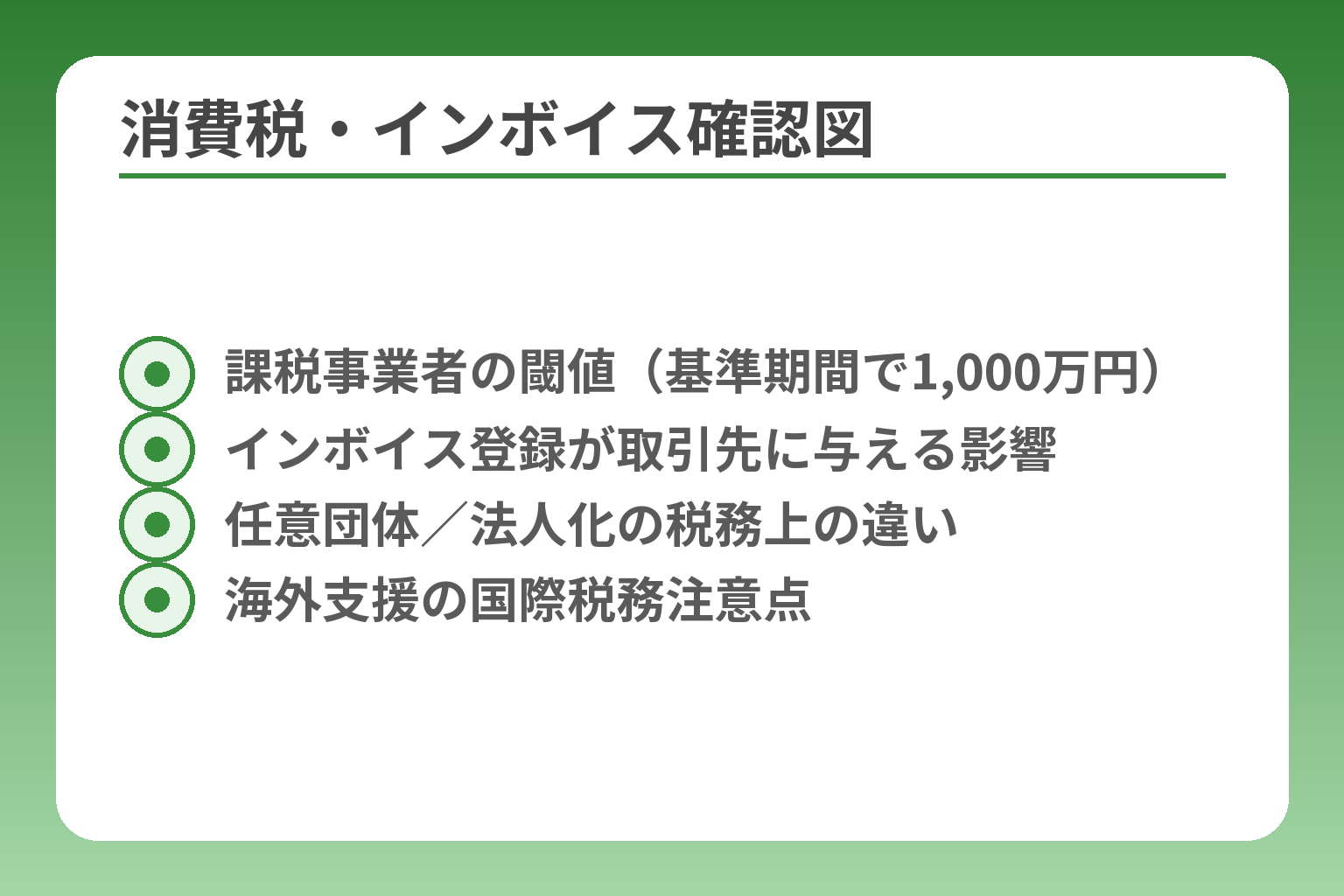 消費税・インボイス確認図