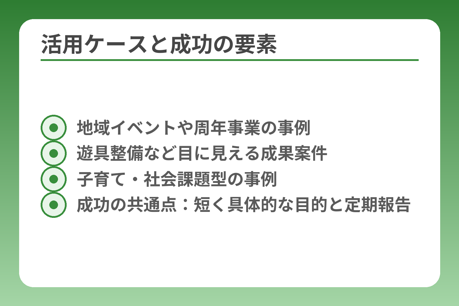 活用ケースと成功の要素