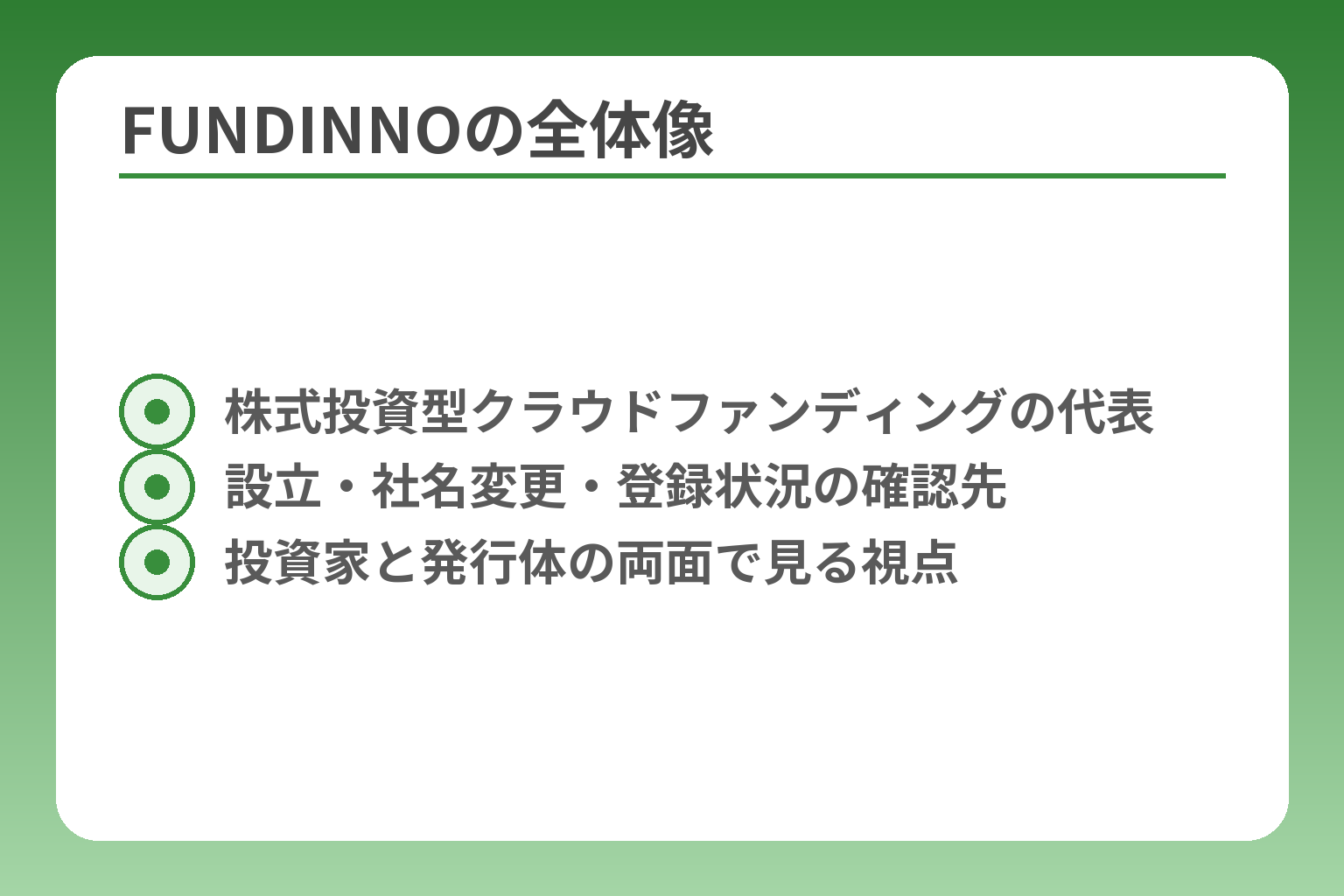 FUNDINNOの全体像