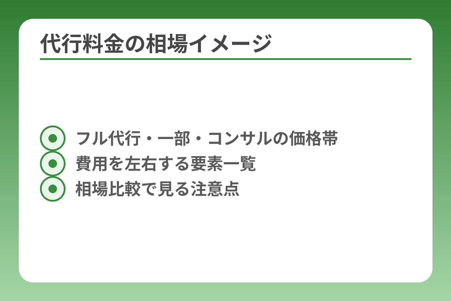 代行料金の相場イメージ