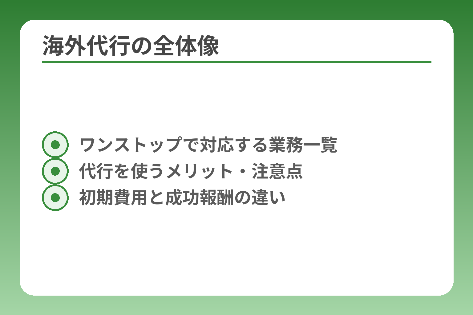 海外代行の全体像
