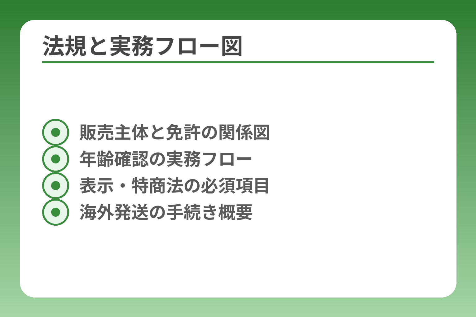 法規と実務フロー図