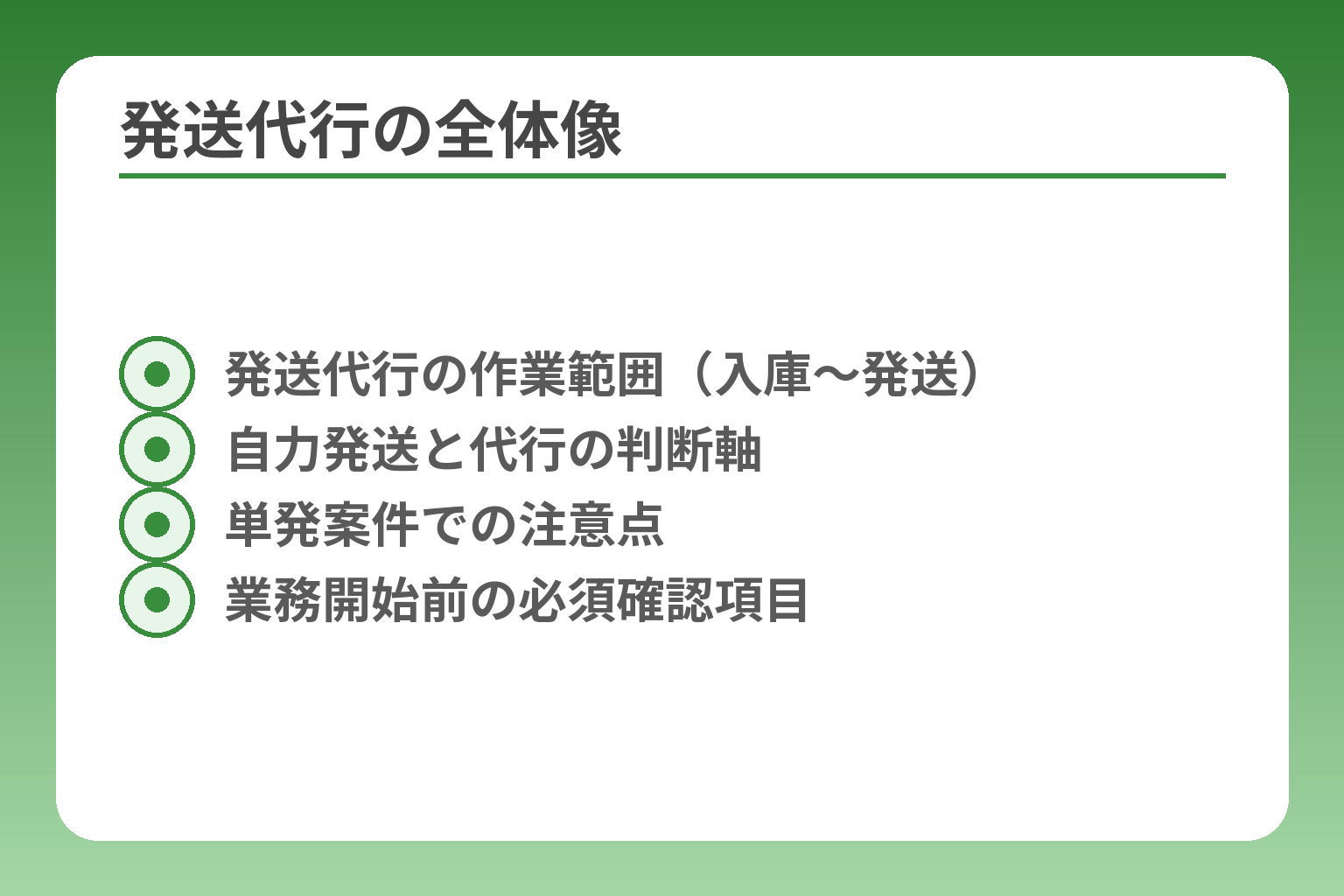 発送代行の全体像