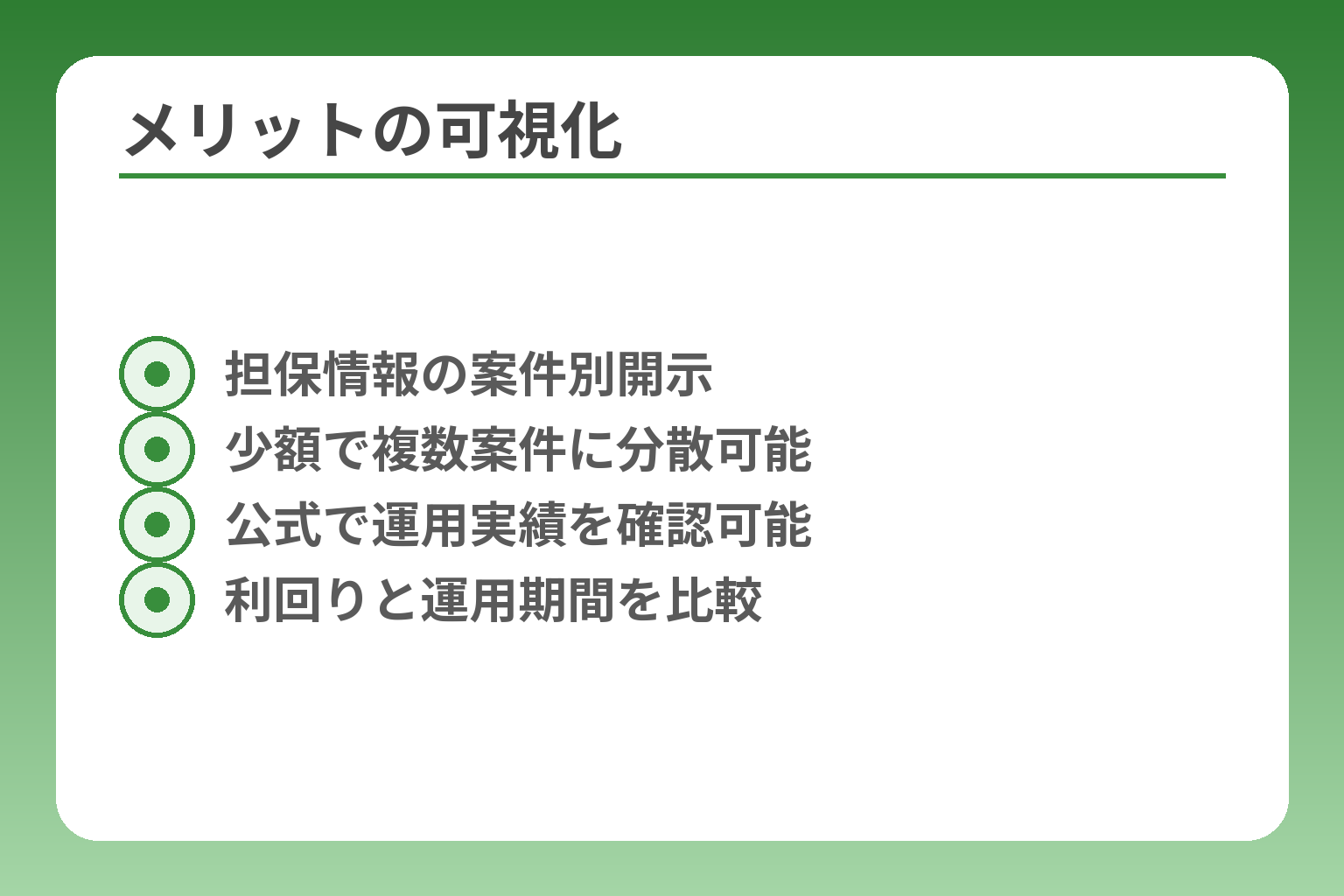 メリットの可視化
