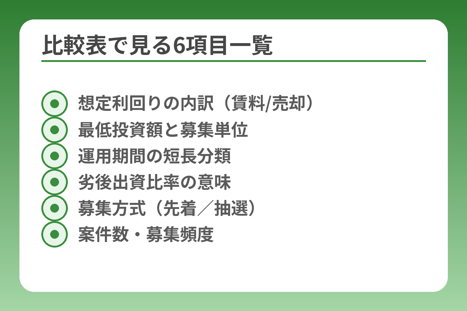 比較表で見る6項目一覧