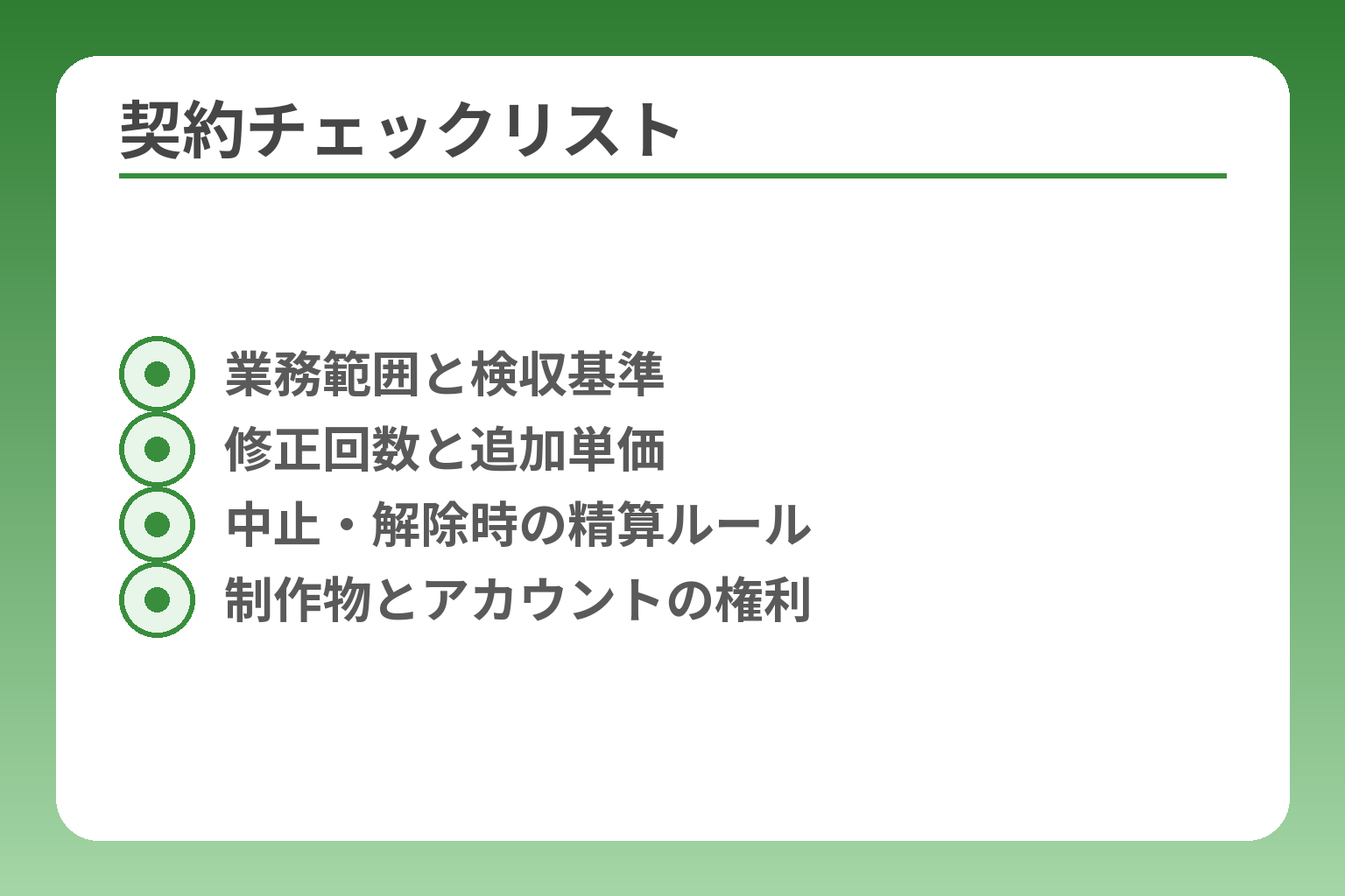 契約チェックリスト