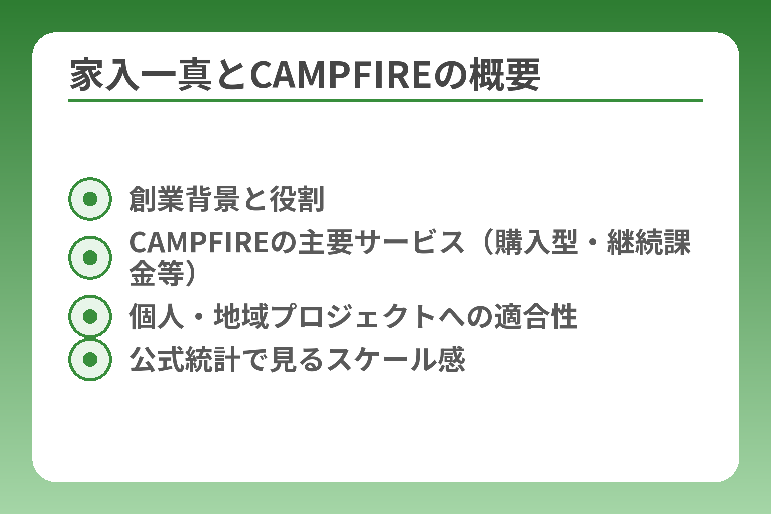 家入一真とCAMPFIREの概要