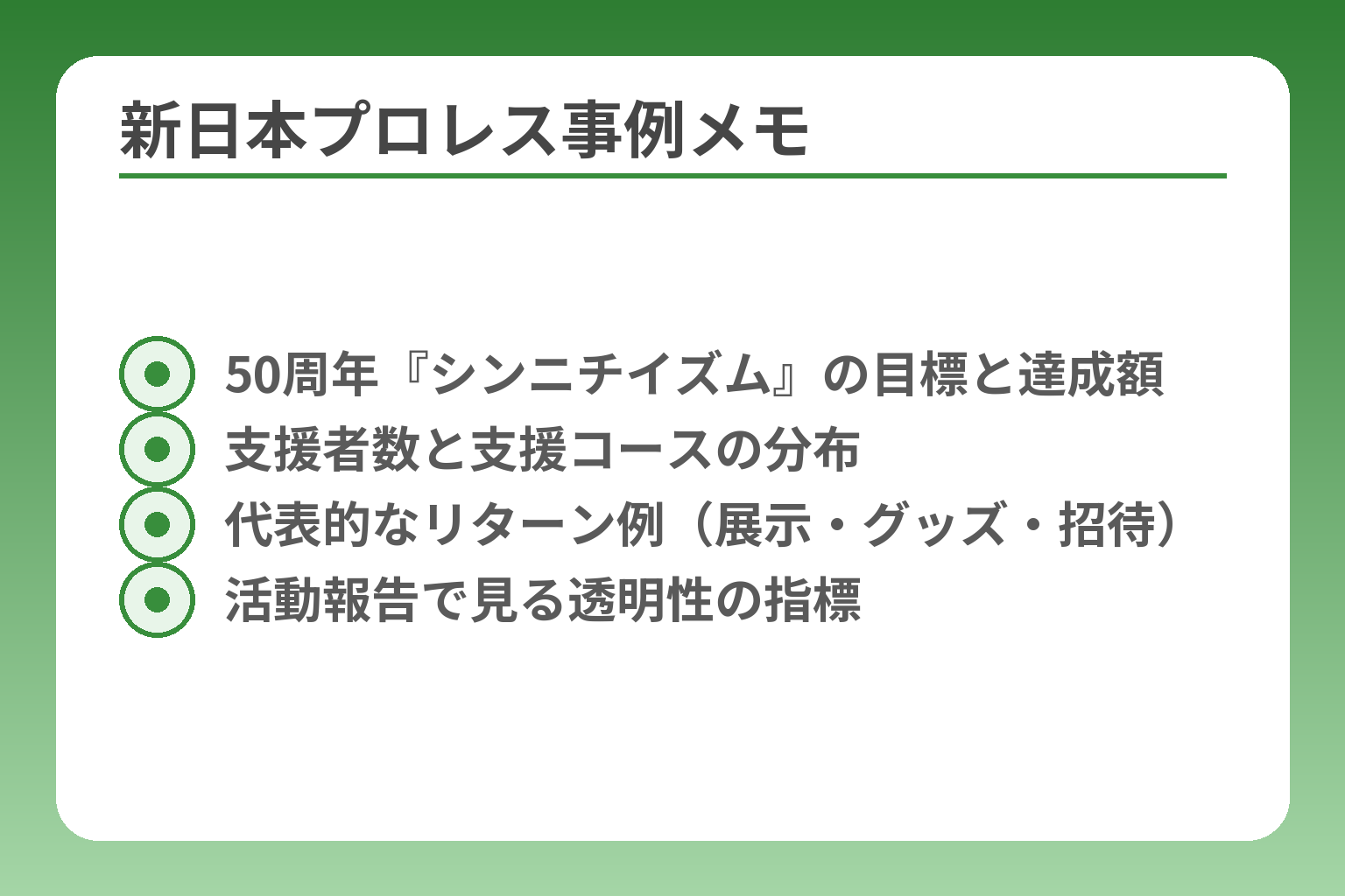 新日本プロレス事例メモ