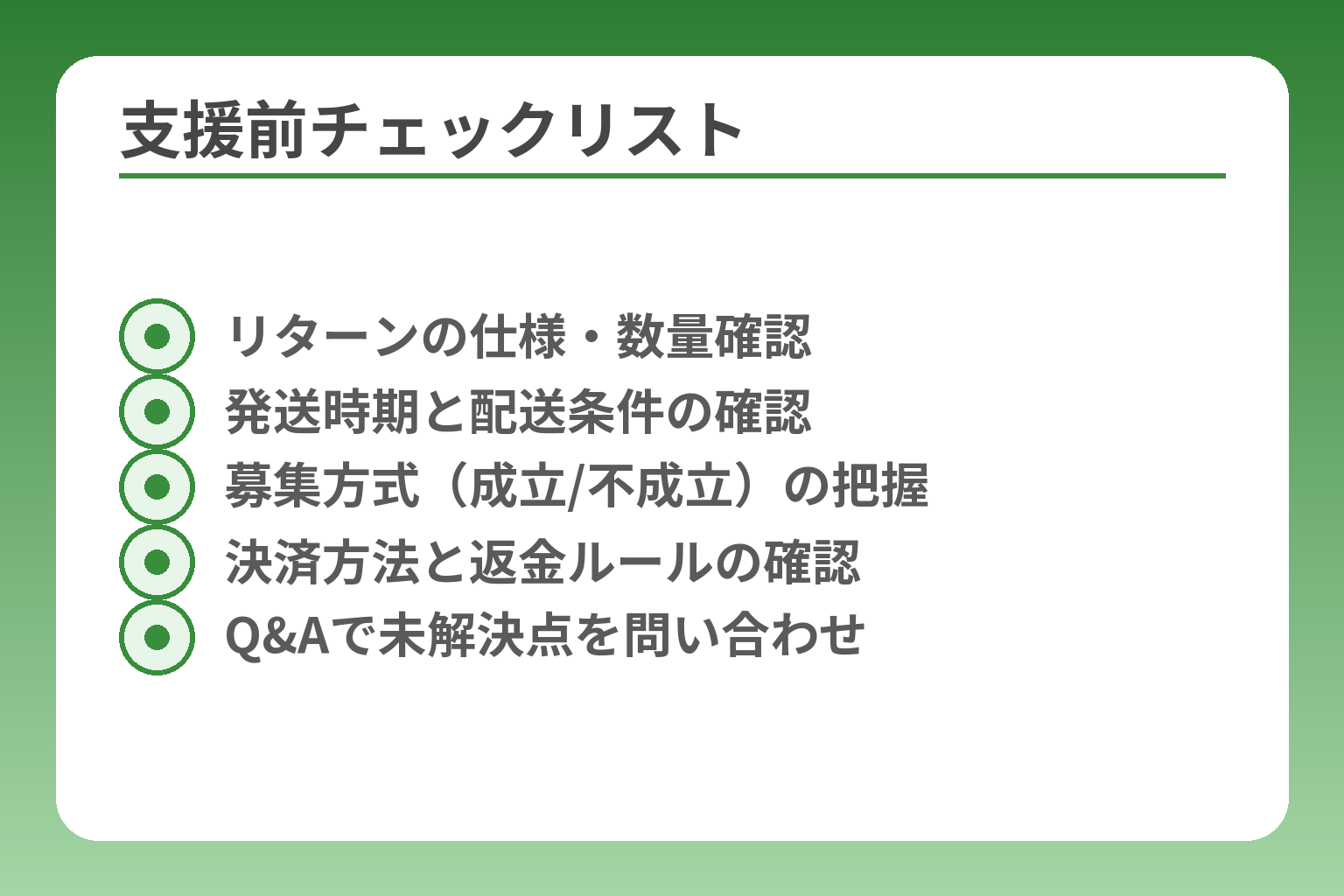 支援前チェックリスト