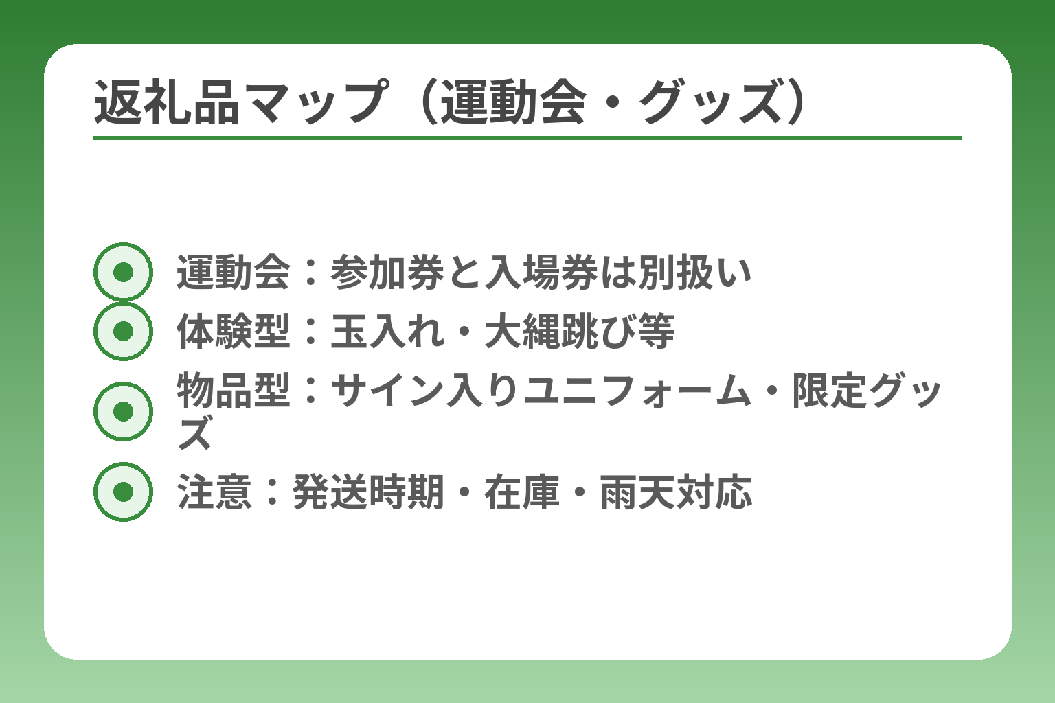 返礼品マップ（運動会・グッズ）