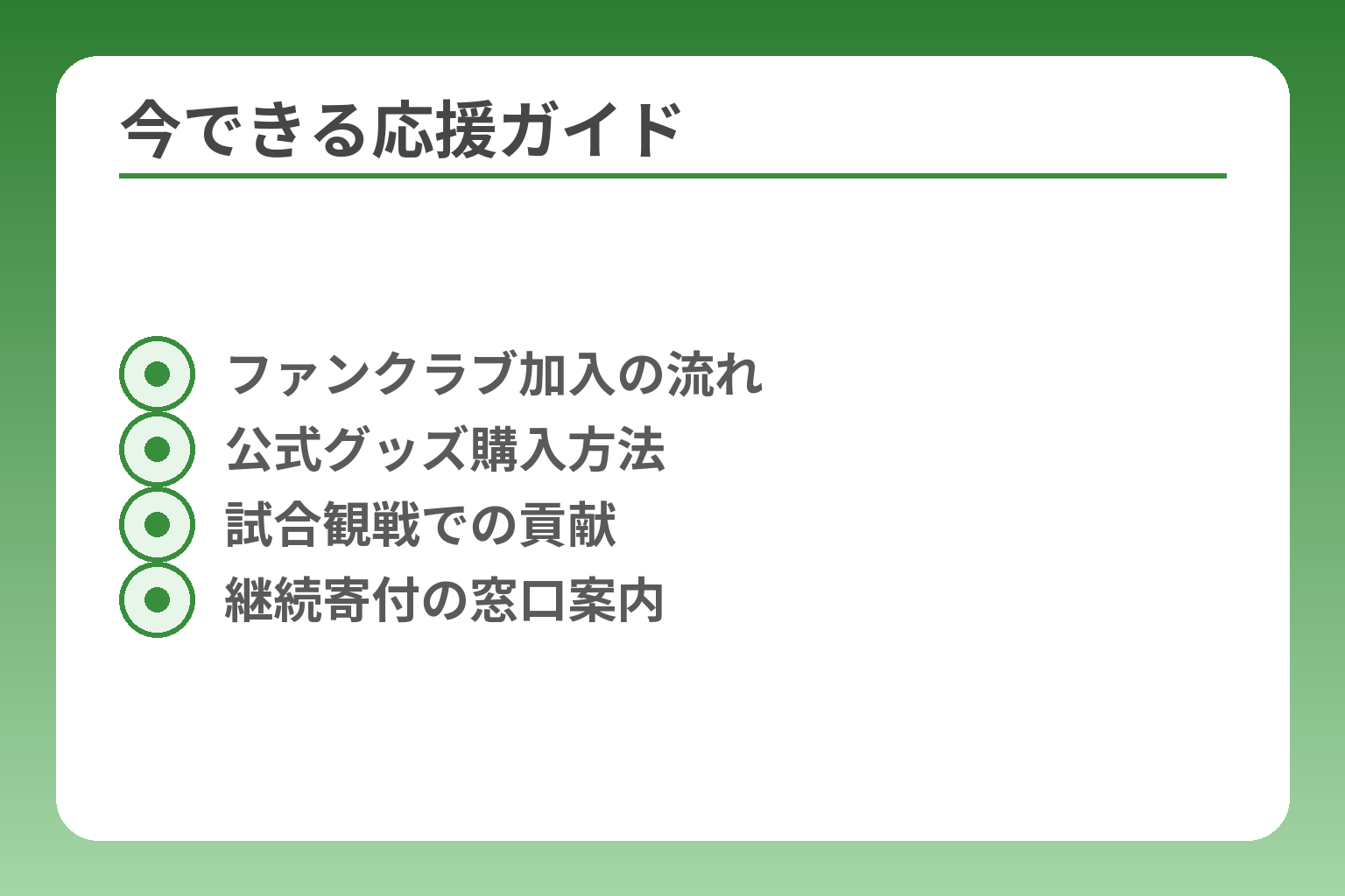 今できる応援ガイド