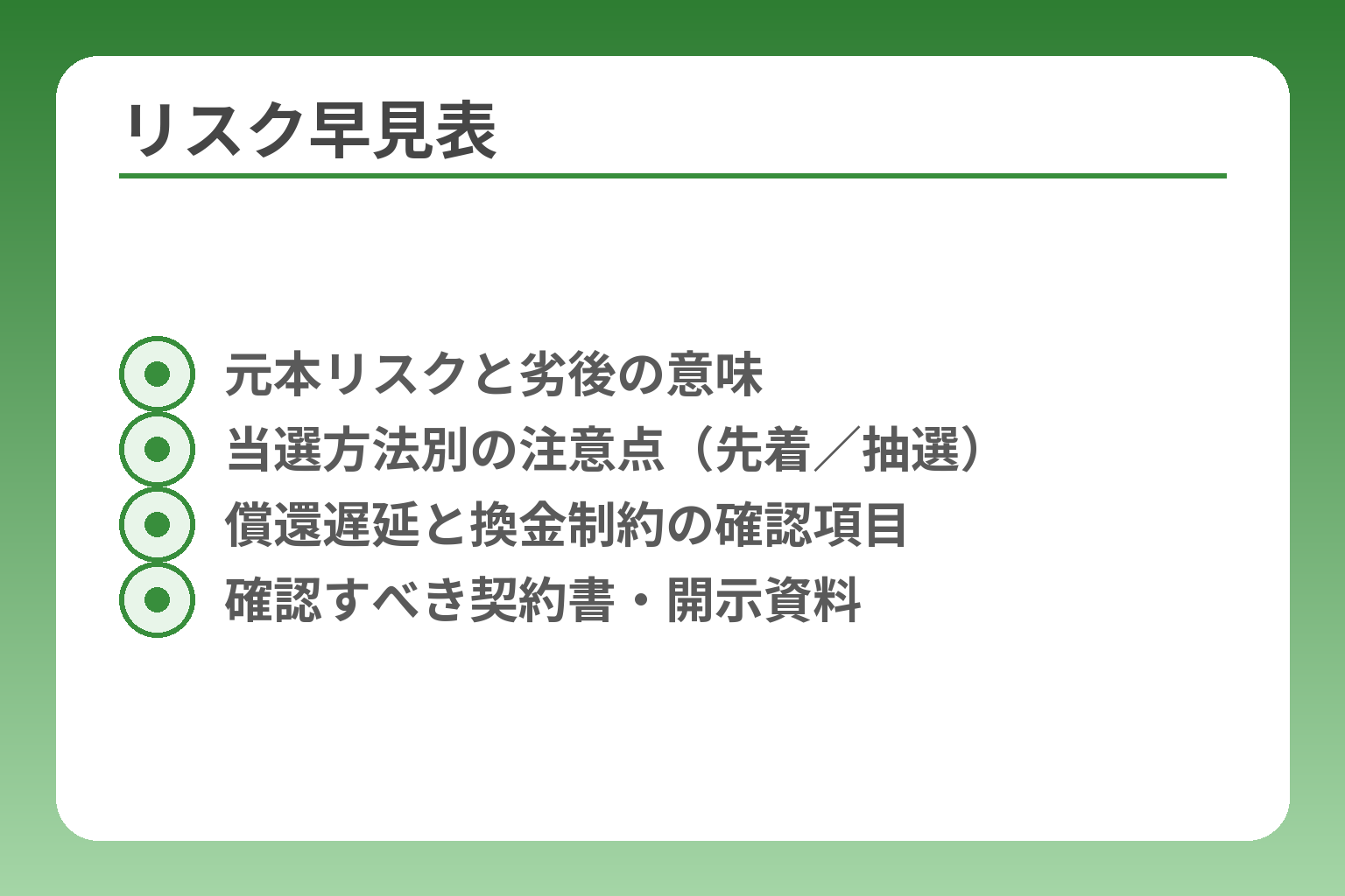 リスク早見表