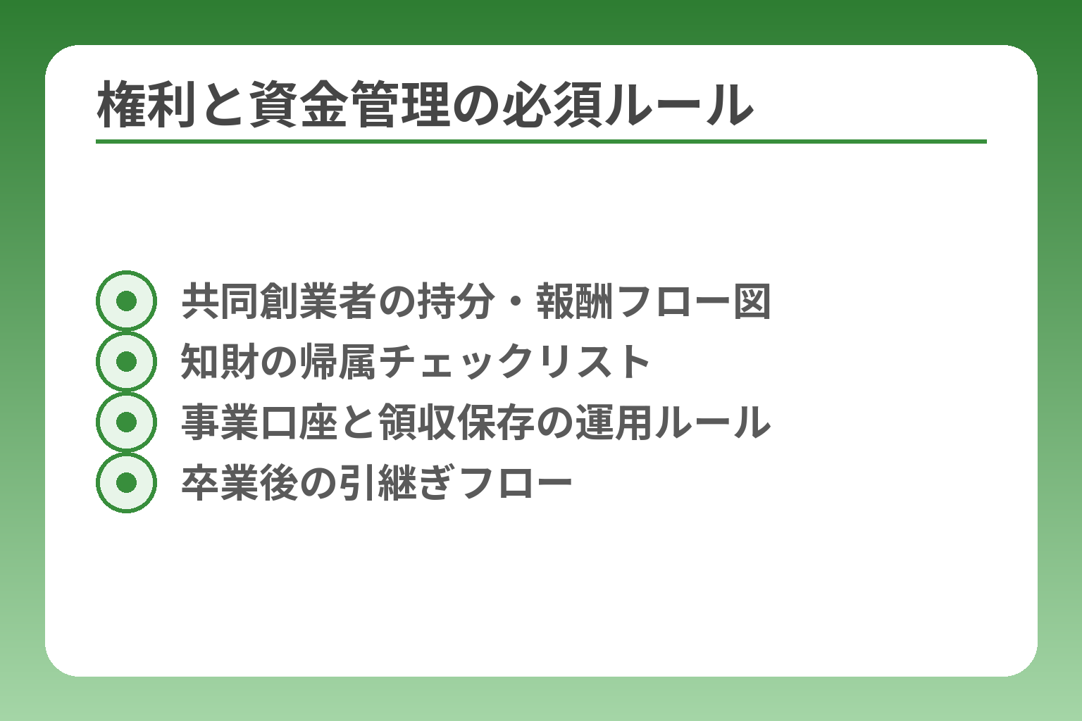 権利と資金管理の必須ルール