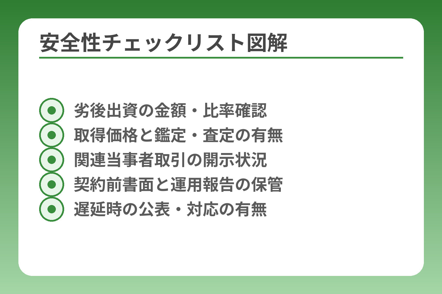 安全性チェックリスト図解