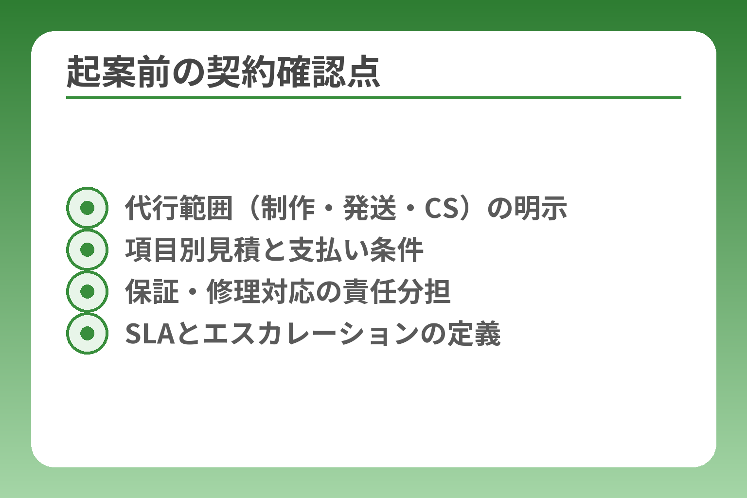 起案前の契約確認点
